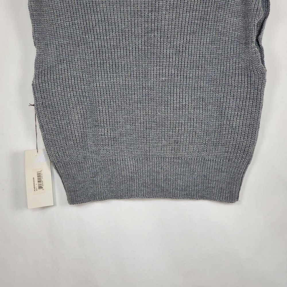Bishop + Young Womens sweater sz L Max Shoulder Pad Gray NWT - Picture 10 of 10